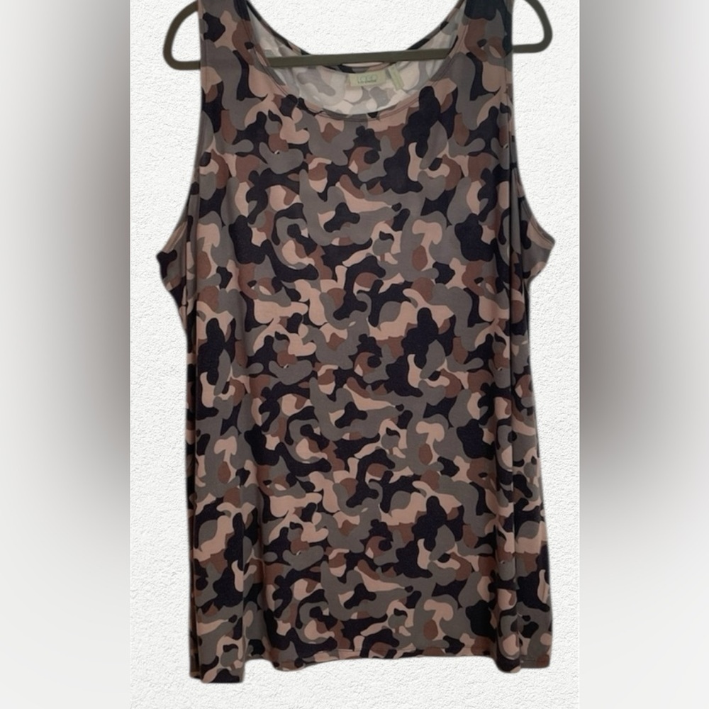 LOGO by Lori Goldstein Camouflage Tank Top - Picture 2 of 9